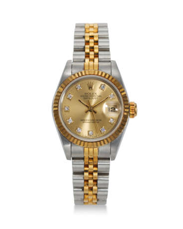 ROLEX, REF. 69173, DATEJUST, A FINE STEEL AND 18K YELLOW GOLD WRISTWATCH WITH DATE AND DIAMOND-SET DIAL - photo 1