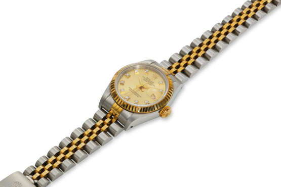 ROLEX, REF. 69173, DATEJUST, A FINE STEEL AND 18K YELLOW GOLD WRISTWATCH WITH DATE AND DIAMOND-SET DIAL - photo 2