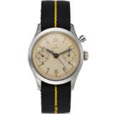 OMEGA, REF. 34-62, RCAF, A FINE AND RARE STEEL MILITARY-ISSUED CHRONOGRAPH WRISTWATCH - фото 1