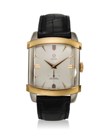 OMEGA, REF. 5705.30.01, MUSEUM COLLECTION N° 6, “TONNEAU REVERSE”, A FINE 18K WHITE AND RED GOLD WRISTWATCH WITH SUBSIDIARY SECONDS, NUMBER 114 IN A LIMITED EDITION OF 1952 EXAMPLES - Foto 1