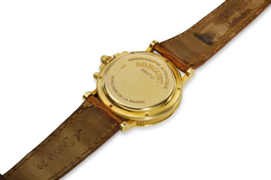 BREGUET, MARINE, A FINE 18K YELLOW GOLD CHRONOGRAPH WRISTWATCH WITH DATE - фото 3