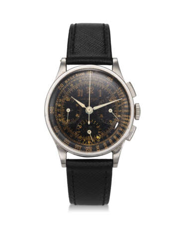 UNIVERSAL GENEVE, A FINE STEEL CHRONOGRAPH WRISTWATCH - фото 1