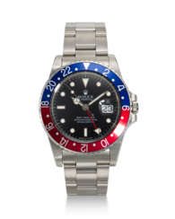 ROLEX, REF. 16750, GMT-MASTER, “PEPSI”, A FINE STEEL GMT WRISTWATCH WITH DATE