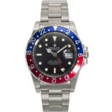 ROLEX, REF. 16750, GMT-MASTER, “PEPSI”, A FINE STEEL GMT WRISTWATCH WITH DATE - photo 1