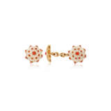 NO RESERVE | TAFFIN COCHOLONG AND CORAL CUFFLINKS - фото 1