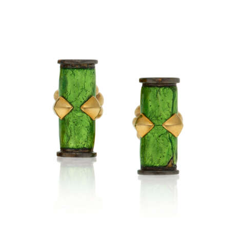 NO RESERVE | TIFFANY & CO., JEAN SCHLUMBERGER ENAMEL AND GOLD CUFFLINKS - Foto 5