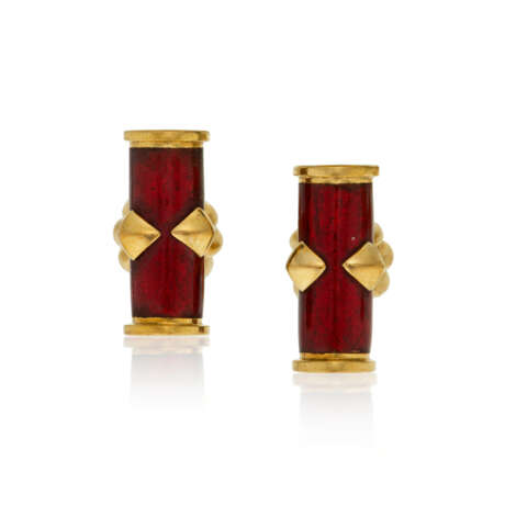 NO RESERVE | TIFFANY & CO., JEAN SCHLUMBERGER ENAMEL AND GOLD CUFFLINKS - Foto 7