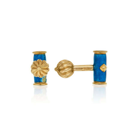 NO RESERVE | TIFFANY & CO., JEAN SCHLUMBERGER ENAMEL AND GOLD CUFFLINKS - фото 10