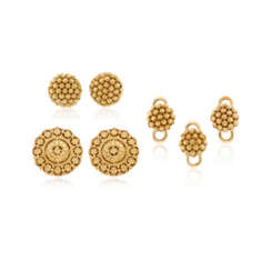 NO RESERVE | TWO PAIRS OF GOLD BUCCELLATI CUFFLINKS AND DRESS SET