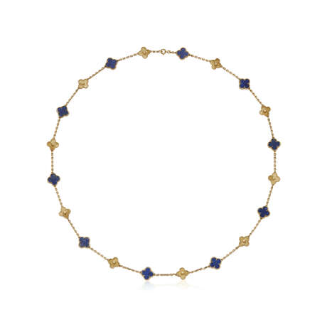 VAN CLEEF & ARPELS LAPIS LAZULI AND GOLD 'VINTAGE ALHAMBRA' NECKLACE - фото 3