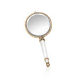 NO RESERVE | STERLÉ ROCK CRYSTAL, DIAMOND AND GOLD HAND MIRROR - photo 2