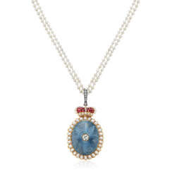 NO RESERVE | MULTI-GEM AND DIAMOND NECKLACE AND LOCKET PENDANT