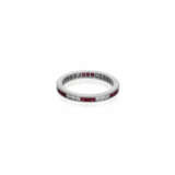 CARTIER DIAMOND RING WITH DIAMOND AND RUBY ETERNITY BANDS - фото 13