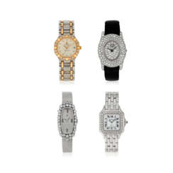 NO RESERVE | GROUP OF FOUR DIAMOND WRISTWATCHES