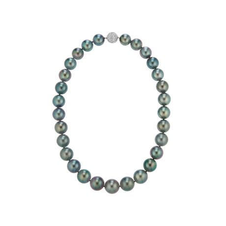 ASSAEL GRAY CULTURED PEARL AND DIAMOND NECKLACE - photo 1