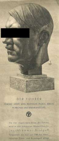 Adolf Hitler Bronze Porträt-Büste - H.J. Pagels. - photo 3