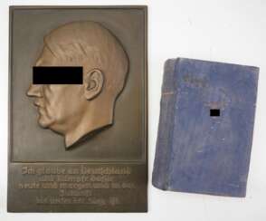 Adolf Hitler Eisenguss Plakette.