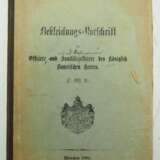 Bekleidungsvorschrift für Offiziere, Sanitätsoffiziere und obere Beamte des Königlich Bayerischen Heeres. - Foto 1