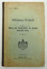Bekleidungsvorschrift für Offiziere, Sanitätsoffiziere und obere Beamte des Königlich Bayerischen Heeres.