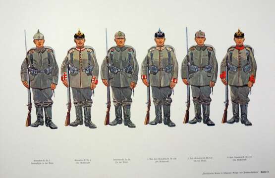 Deutschlands Armee in feldgrauer Kriegs- und Friedens-Uniform. - Foto 2