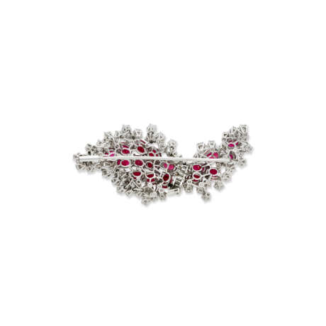 BROCHE RUBIS ET DIAMANTS - photo 2