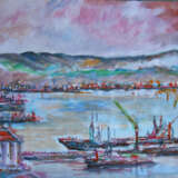 Gemälde „портовый город“, Papier, 2022 - Foto 1