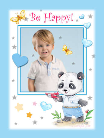 постер именной в детскую «Постер именной в детскую», Papier, Collage de photos, Fantaisie, Ukraine, 2023 - photo 3