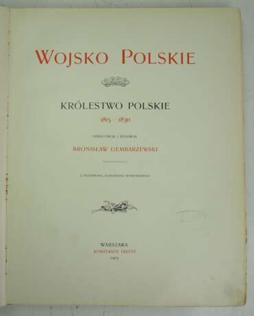 B. Gembarzewski : Wajsko Polskie; Krolestwo Polskie 1815-1830. - Foto 1