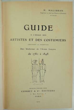 H. Malibran : Guide a L´Usage des Artistes et des Costumiers. - Foto 2