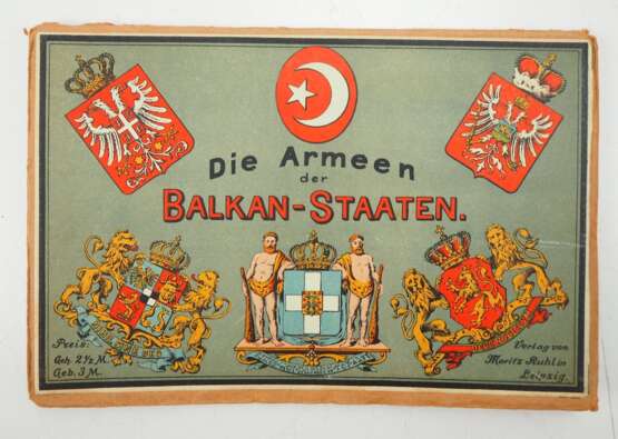 Die Armeen der Balkanstaaten (Türkei, Griechenland, Rumänien, Serbien, Bulgarien, Montenegro) in ihren gegenwärtigen Uniformierungen, dargestellt in 64 in Farbendruck ausgeführten Abbildungen. - photo 1