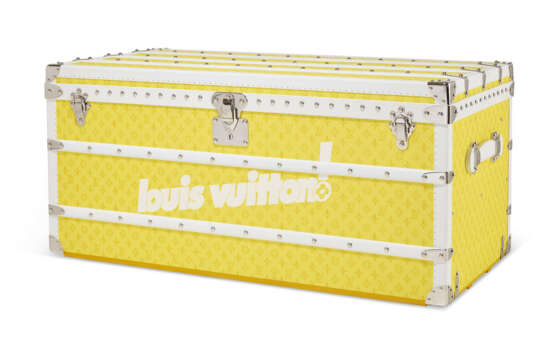A LOUIS VUITTON LIMITED EDITION YELLOW STEAMER TRUNK BY VIRGIL ABLOH - photo 1