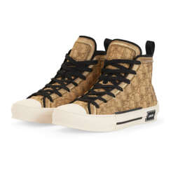 A PAIR OF GOLD OBLIQUE CANNETILLE B23 HIGH-TOP SNEAKERS BY PETER DOIG