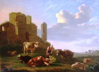 Gregoor Gillis Smak. “Paysage pastoral”, la fin du XVIIIE siècle