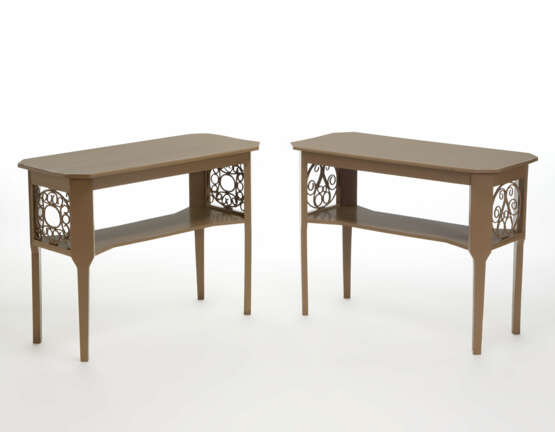 Pair of Déco console tables with two shelves - Foto 1