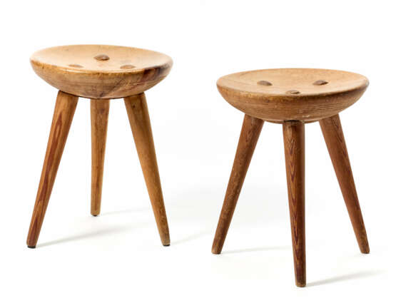 Pair of stools for the Pirovano refuge hotel in Cervinia - photo 1