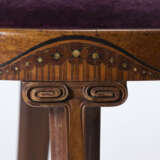 Group of ten chairs, veneered and inlaid with different precious woods and mother-of-pearl - Foto 2