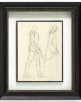 Senza titolo | Drawing depicting a soldier with prisoner