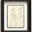 Senza titolo | Drawing depicting a soldier with prisoner - Auction prices