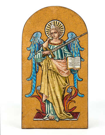 Mosaic with polychrome glass tiles depicting Saint Michael the Archangel - Foto 1
