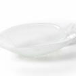 Half filigree lattimo colorless transparent blown glass leave - Auction archive