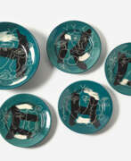 Франко Гарелли ( 1909-1973 ). Lot consisting of four saucers and a bowl