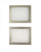 (Attributed) | Two recessed lights with anticorodal ferrule, opaline glass and opaline plexiglass diffusers