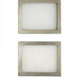 (Attributed) | Two recessed lights with anticorodal ferrule, opaline glass and opaline plexiglass diffusers - photo 1