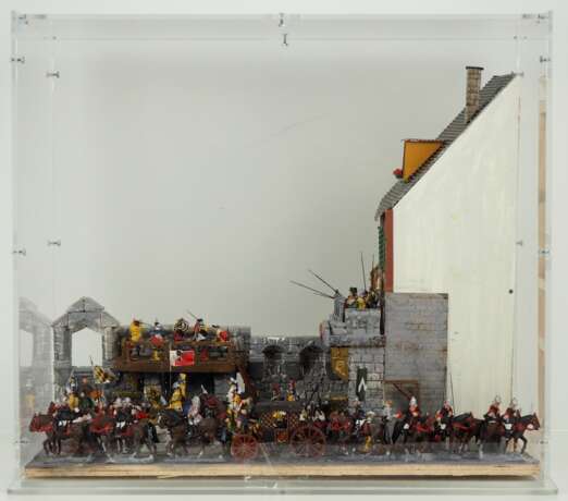 Diorama : Einzug des Königs in eine Burg. - Foto 2
