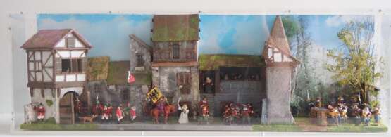 Diorama : Verteidigung einer befestigten Ortschaft während des 30-jährigen Krieges. - photo 2