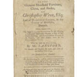 [WREN, Sir Christopher (1632-1723)] – AUCTION CATALOGUE. - photo 1