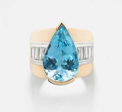 Aquamarin-Diamant-Ring - Foto 1