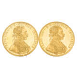 2 x Österreich/GOLD - 4 Dukaten 1915/NP - Foto 1