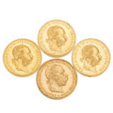 Österreich/GOLD - 3 x 1 Dukat 1915 NP vz und 1 x 20 Kronen 1893 NP ss. Insgesamt ca. 16 - фото 1