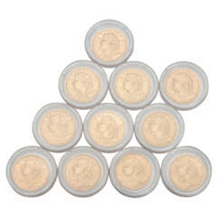 11 x Schweiz/GOLD - 20 Franken 1902/ 1927 (3x) / 1930 / 1935 (4x)/ 1947 (2x) / B